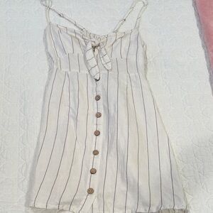 Vintage Havana Cream Striped Mini Dress